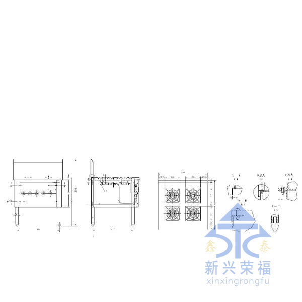 燃?xì)馍板佋睿易袪t）尺寸圖